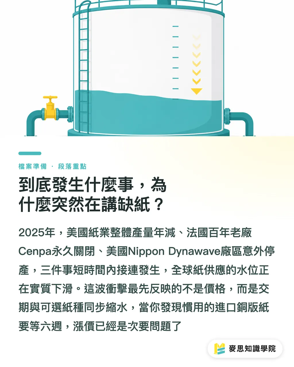 到底發生什麼事,為什麼突然在講缺紙?|紙廠一個一個關,台灣印刷廠的料該怎麼備 段落重點