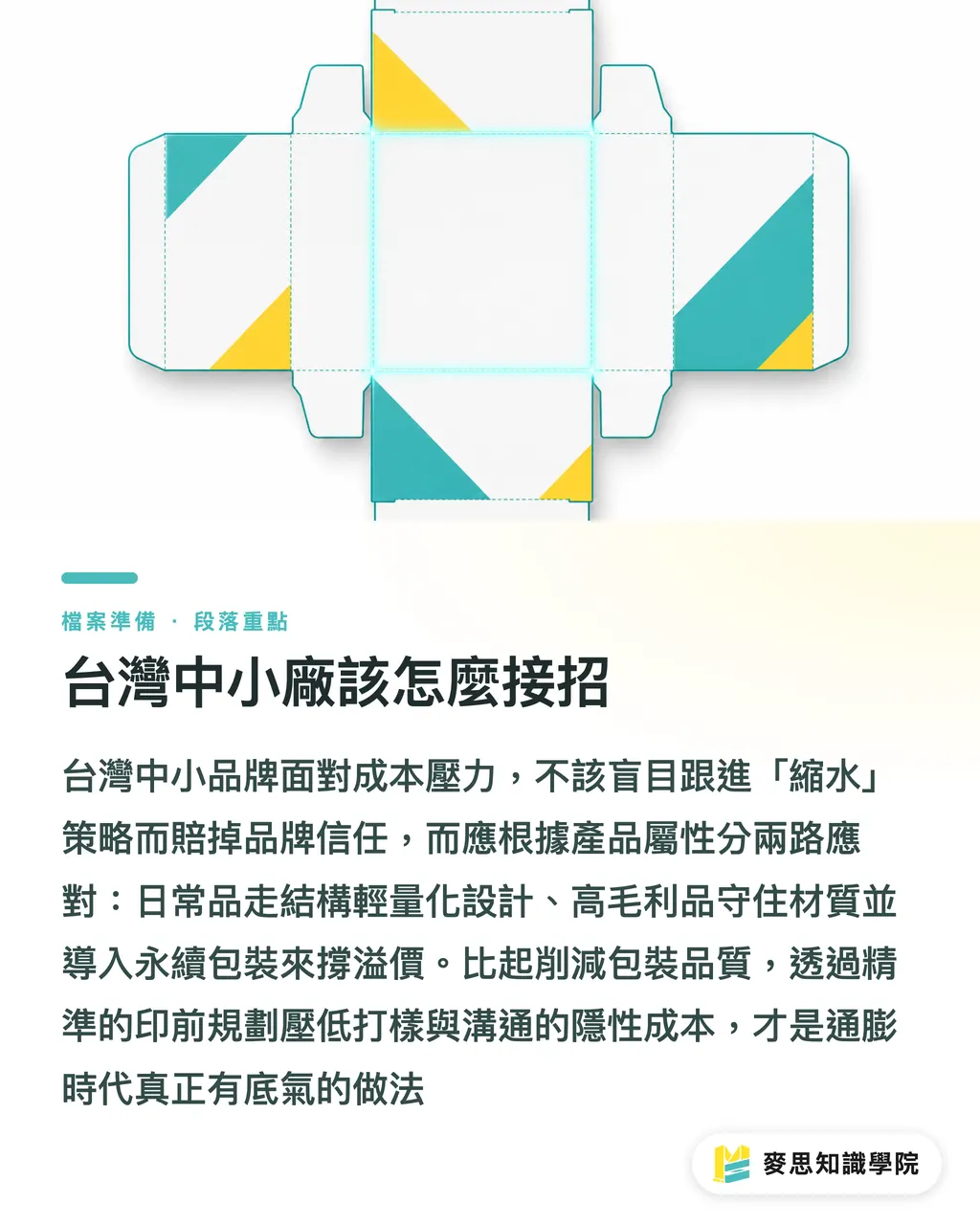台灣中小廠該怎麼接招|通膨三年新高:品牌包裝該縮水保利潤,還是升級鎖忠誠 段落重點