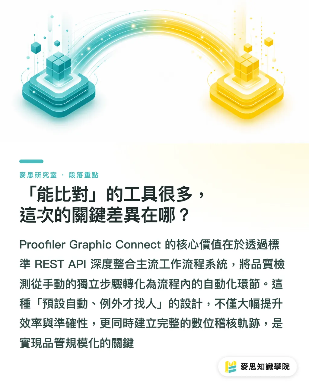 「能比對」的工具很多，這次的關鍵差異在哪？｜印前校版這道關，AI 比對工具真能取代人眼嗎？ 段落重點